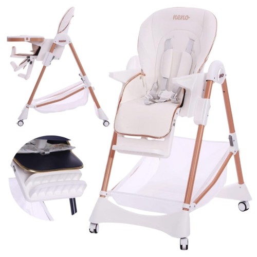 Neno Sedi White Krzesełko Do Karmienia Regulowane Białe