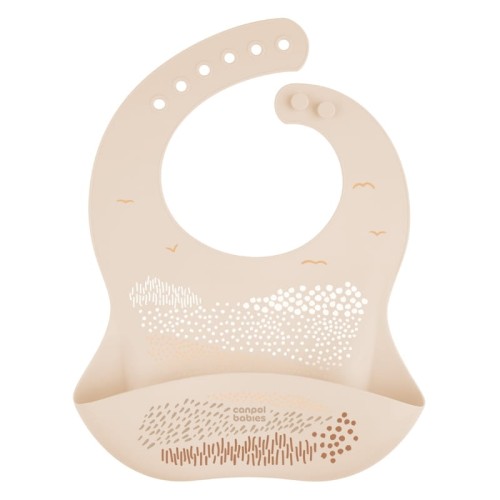 CANPOL BABIES СИЛІКОНОВИЙ СОКОЛІК З КИШЕНЕЮ РЕГУЛЮВАНИЙ КРЕМОВИЙ