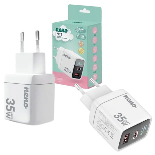 Neno NC1 Швидка Зарядна Пристрій Мережевий Адаптер USB-C USB-A
