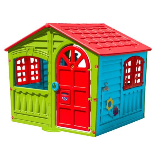 Palplay Великий Садовий Будинок Для Дітей Для Саду З Відкриваючимися Віконницями Барвистий