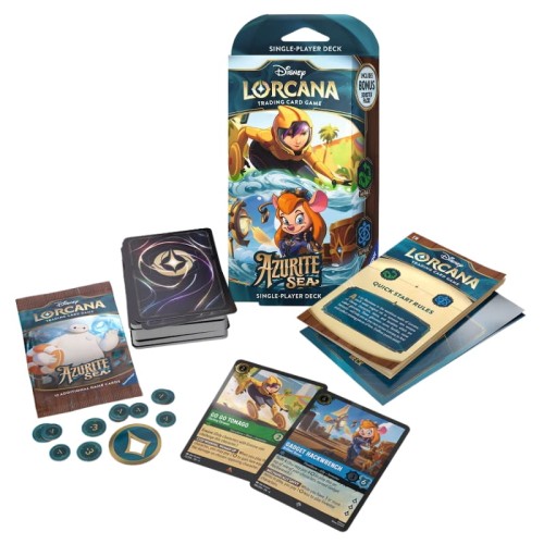 Ravensburger Disney Lorcana Колекційна карткова гра Azurite Sea Starter колода + 1 бустер