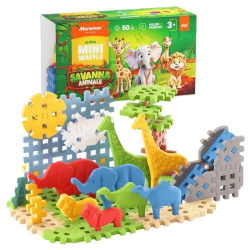 Marioinex Конструктор Міні Вафлі Тварини Савани 50 Елементів 3+