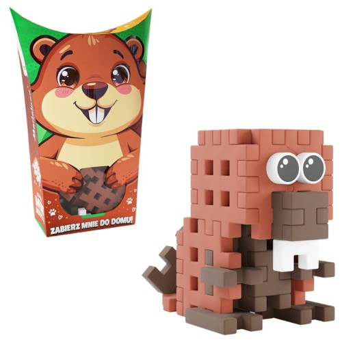 Marioinex Конструктор Mini Waffle Маленькі Тварини Портативні Pocket Pets Бобер 25 Ел. 3+