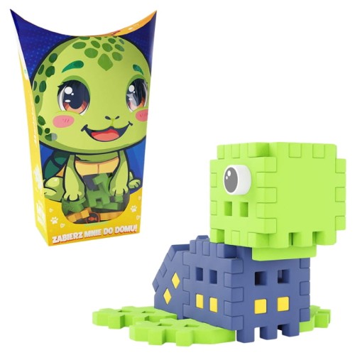 Marioinex Квадратні цеглинки Mini Waffle Малі Тварини Конструктори Нагрудні Pocket Pets Черепаха 25 Ел. 3+