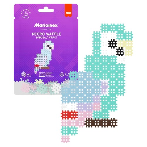 Marioinex Кубики Micro Waffle Маленькі Тварини Конструктор Папуга 80 Ел. 3+