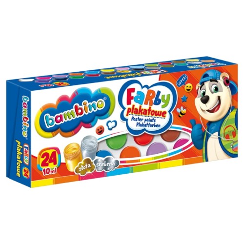 Bambino Плакатні фарби 24 кольори Шкільні Дошкільні 10мл