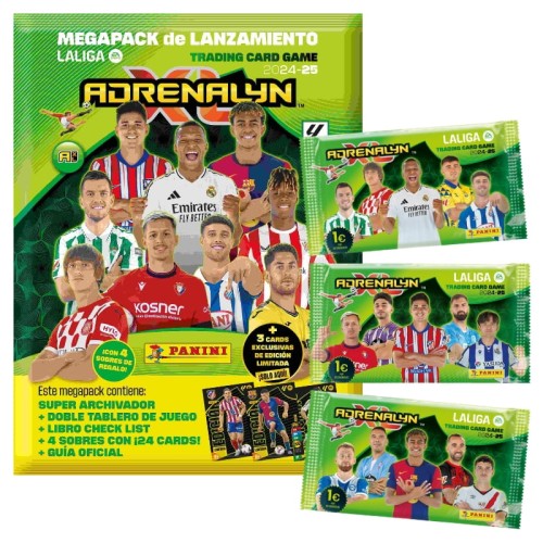 Panini Adrenalyn XL La Liga 2025 Мегабокс Стартовий Набір Альбом Колекціонера Пакунки З Картами Посібник Карти Футбольні