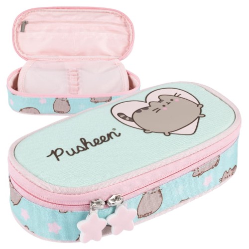 St. Majewski Пенал Шкільний Сумка Жорстка З Внутрішньою Клапаном Чохол Для Канцтоварів Pusheen Mint