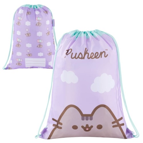 Сумка-шкільник спортивна гімнастична для взуття до школи, для басейну, тренування Pusheen Violet