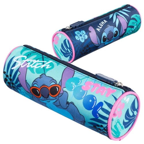 St. Majewski Пенал Шкільний Труба Однокомірний Чохол Для Шкільних Приладдя Stitch Stay Cool