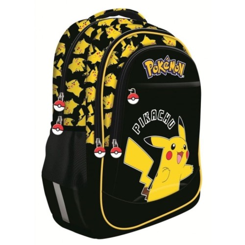 Рюкзак шкільний молодіжний великий трьохкоморний Pokemon Pikachu