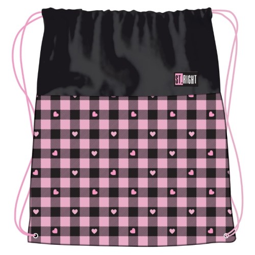 St. Right Спортивна Шкільна Сумка Для Взуття Для Школи На Басейн Тренування Рожевий Клітинка
