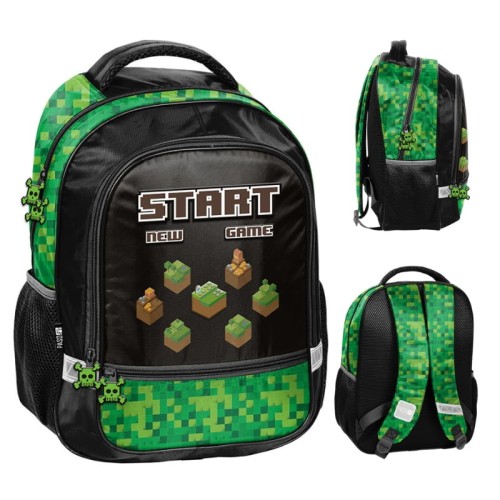PASO Рюкзак Шкільний Молодіжний Двокамерний Minecraft Почати Нову Гру