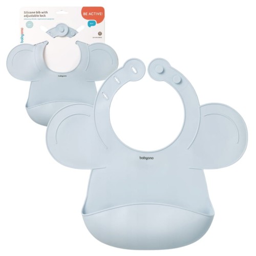 Babyono Силіконовий Смоктальник З Кишенею І Регульованою Застібкою Синій 6м+