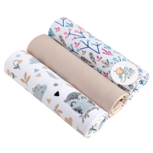 Ega Kids Муслінові підгузники з малюнком 3-упаковка 60x80 см