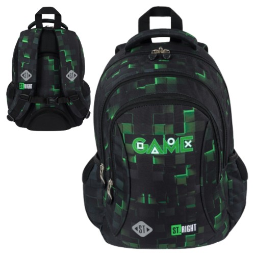 St. Right Рюкзак Шкільний Молодіжний Великий Трикомірний Зелена Гра