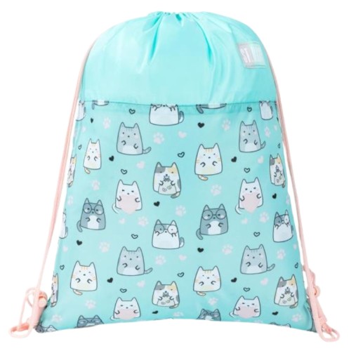 St. Right Спортивний школярський мішок для взуття та одягу до школи, для басейну, тренування Charming Cats