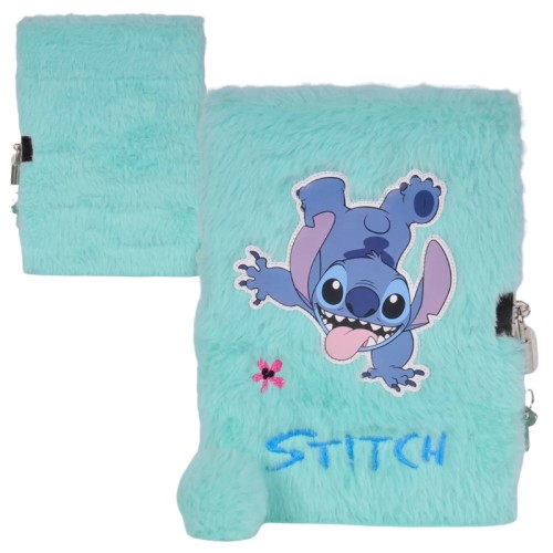 Плюшевий щоденник Paso з замком зелений Stitch