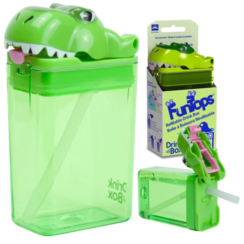 Питний пакет Drink In The Box квадратна пляшка Fun Tops Tritan 235 мл Динозавр