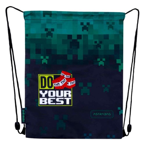 Астра Рюкзак Шкільний для Взуття для Тренувань WF Басейн Спортивний Гімнастичний до Школи Minecraft Do Your Best