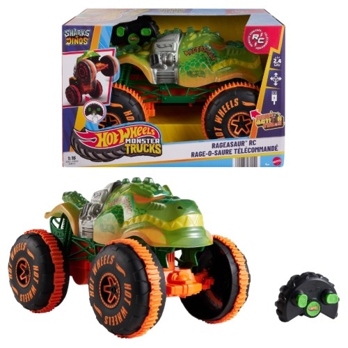 Hot Wheels Monster Truck Rageasaur RC Дистанційно Керований Транспортний Засіб 1:15 4+