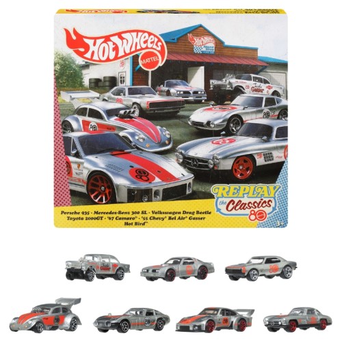 Hot Wheels Срібна серія набір з 7 автомобілів класики 3+
