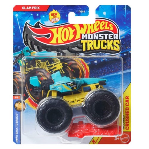 Hot Wheels Monster Trucks Автомобіль + Ущільнення 1:64 Slam Prix
