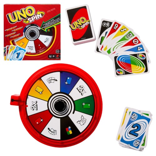Uno Spin Гра Карти Сімейна Картки З Колом Для Крутіння 7+