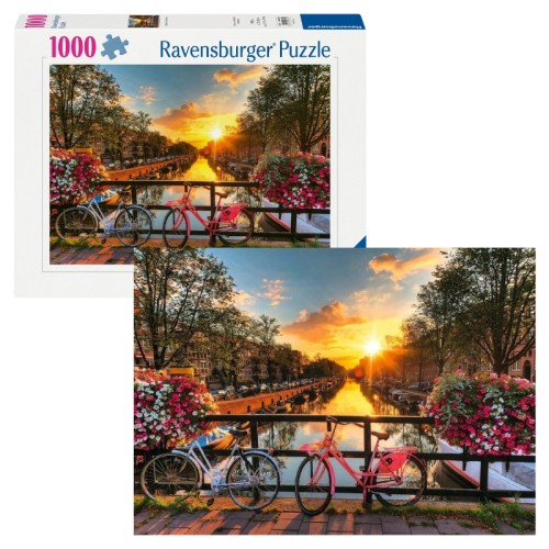 Пазли Ravensburger 2D "Велосипеди в Амстердамі" 1000 елементів