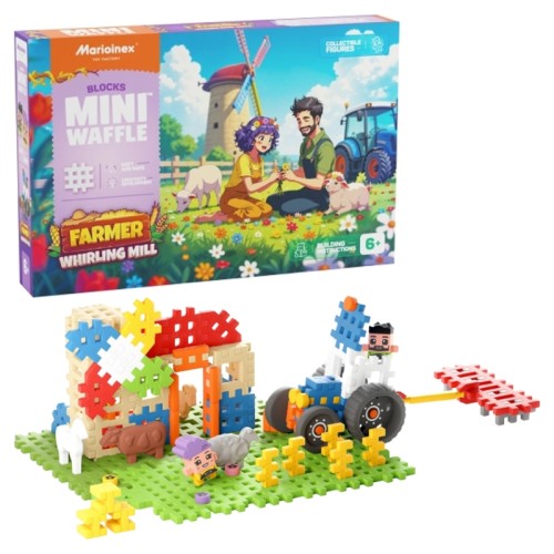 Marioinex Mini Вафельні Конструктори Фермер Закручений Млин 100 Елементів
