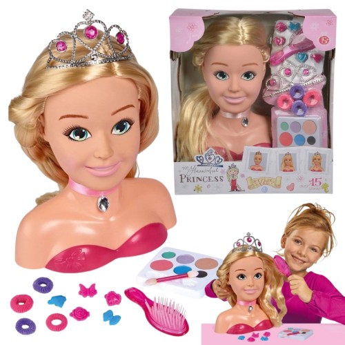 Степфі Голова Принцеси Для Стилізації Волосся Макіяж + Аксесуари