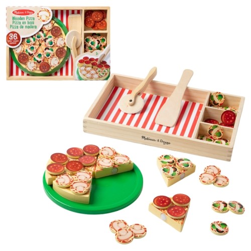 Мелісса & Дуг Дерев’яний Набір Піцца Парті Дерев’яний Пазл Маленький Кухар 45ел. 3+