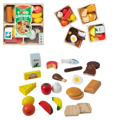 Меліса і Даг Дерев'яний Набір Їжа Дерев'яна Іграшка Продукти Харчування Покупки 2+