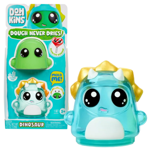 DohKins Одноразовий набір персонажів Пластилін з фігуркою динозавра