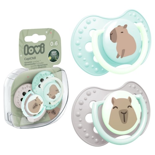 Lovi Силіконовий динамічний пустушник 2шт. 0-6м CapiChill Boy