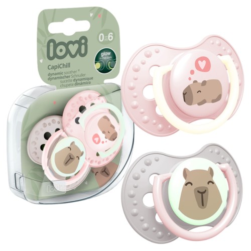 Lovi Силіконовий динамічний пустушка 2шт. 0-6м CapiChill Girl