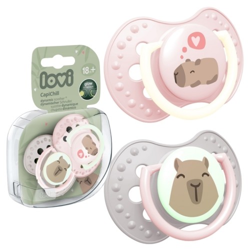 Lovi Силіконовий пустушок Динамічний 2шт. 18м+ CapiChill Дівчинка