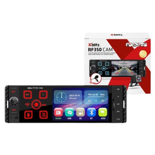 Xblitz RF350 CAM Автомобільне Радіо З Bluetooth І Камера для Заднього Вигляду