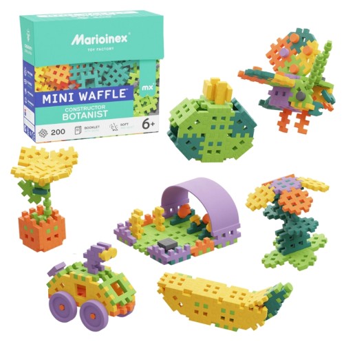 Marioinex Mini Waffle Конструктор Набір Конструкторських Кубиків Ботаніка 200 Елементів 6+