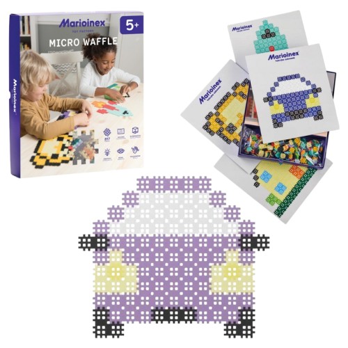 Marioinex Micro Waffle Набір Конструктор Кубики 817 Елементів + Картки 5+