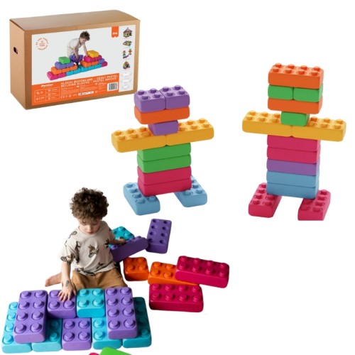 Marioinex Конструктор: Будівельні цегли Навчальний набір Конструкційні великі цеглини 33 елементи 2+