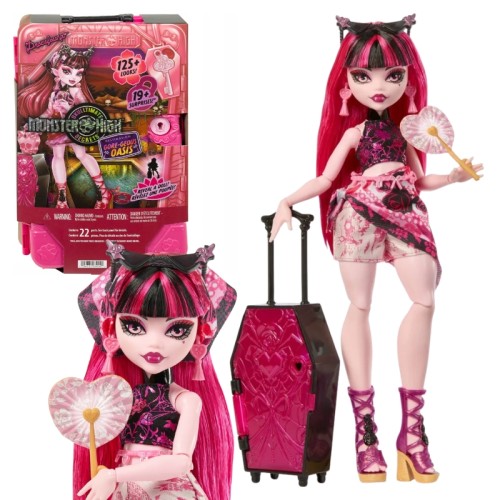 Monster High Страшосекрети Канікулы Лялька Модна Дракулаура + Аксесуари 4+