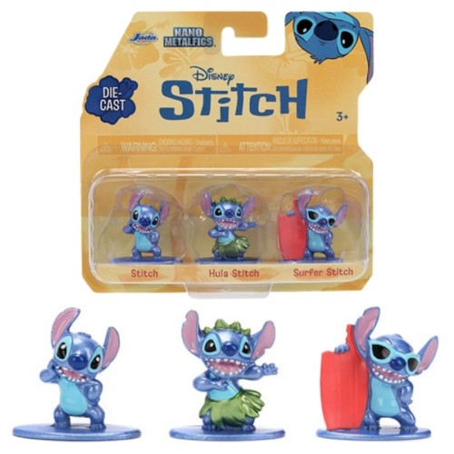 Disney Stitch Металева Фігурка Трикратний Набір Фігурок Подарунковий Комплект 4см