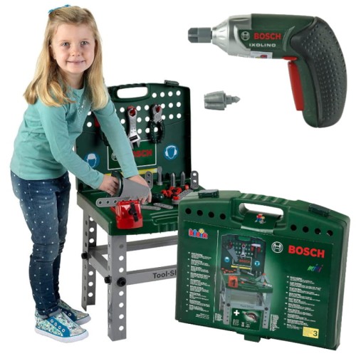 АУТЛЕТ! Klein Портативна Майстерня Для Дітей З Шуруповертом Bosch Ixolino II 3+