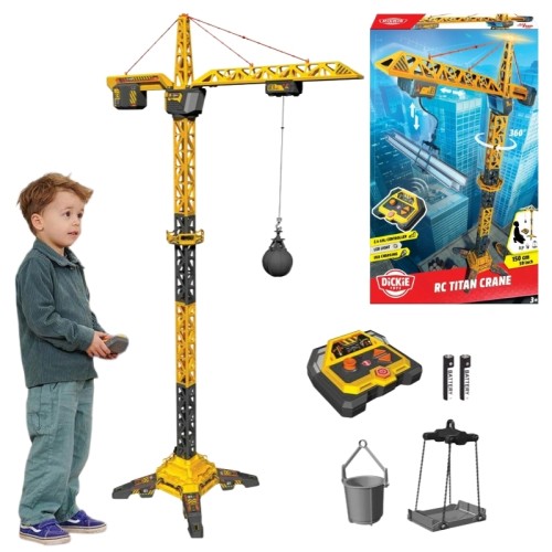 Dickie Toys Кран з дистанційним керуванням RC Titan Crane Будівельний XXL 150 см Обертовий