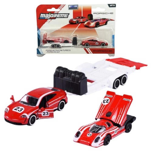 Majorette Porsche З Причепом Авто З Евакуатором Taycan Turbo S + 917
