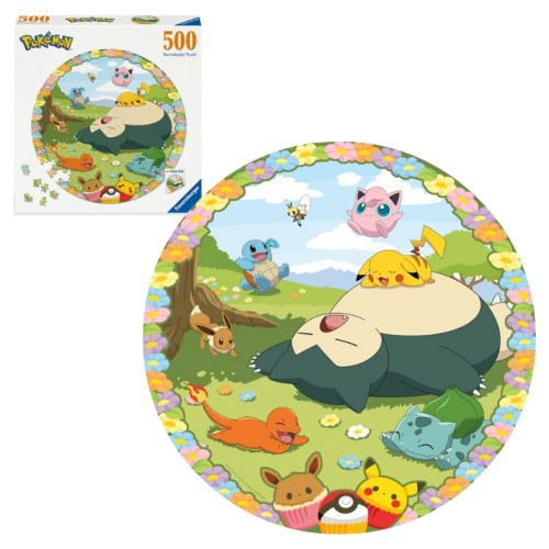 Пазл Ravensburger Великий Пазл Pokemon 500 Елементів Круглий Snorlax