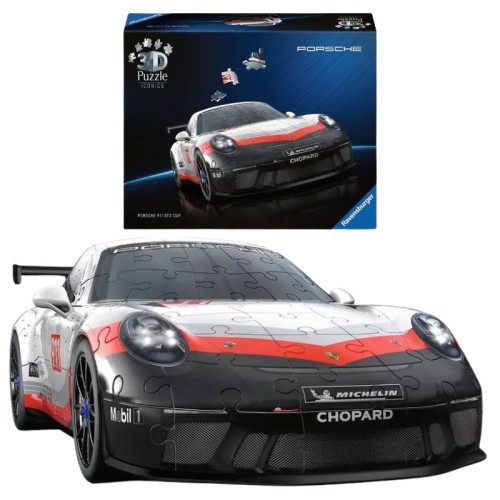 Пазл Ravensburger 3D Iconics Модель Просторової Пазл Транспортний Засіб Porsche 911 GT3 CUP 154ел. 8+