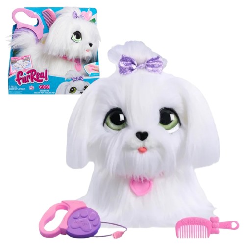 FurReal Go Go Puppy Інтерактивний Плюшевий Песик Інтерактивна Іграшка Маскотка Повідок Ходячий Щітка Заколки Плюшевий