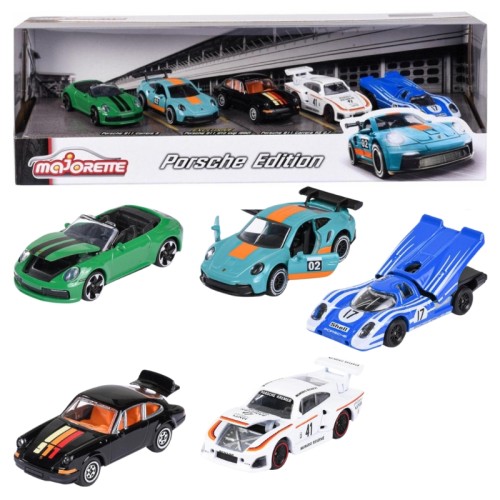 Majorette Porsche Набір 5 Металевих Моделей Машинок Автівки 1:64